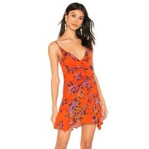 Free People Floral Orange Dress